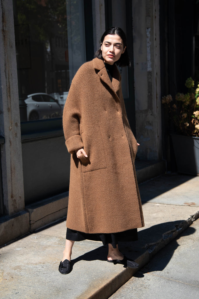Boboutic | Long Bob Overcoat in Tobacco
