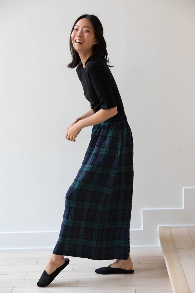 Ichi | Tartan Wide Leg Pants