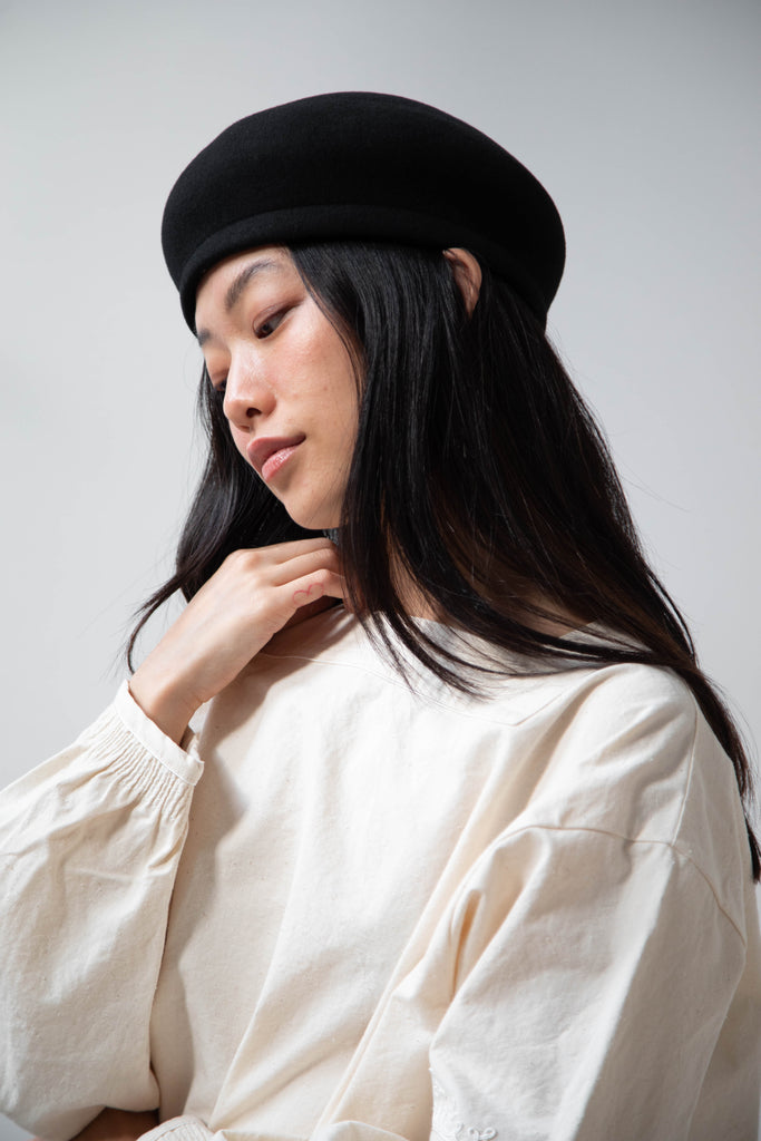 Signa 1925 | Felt Structured Beret in Black