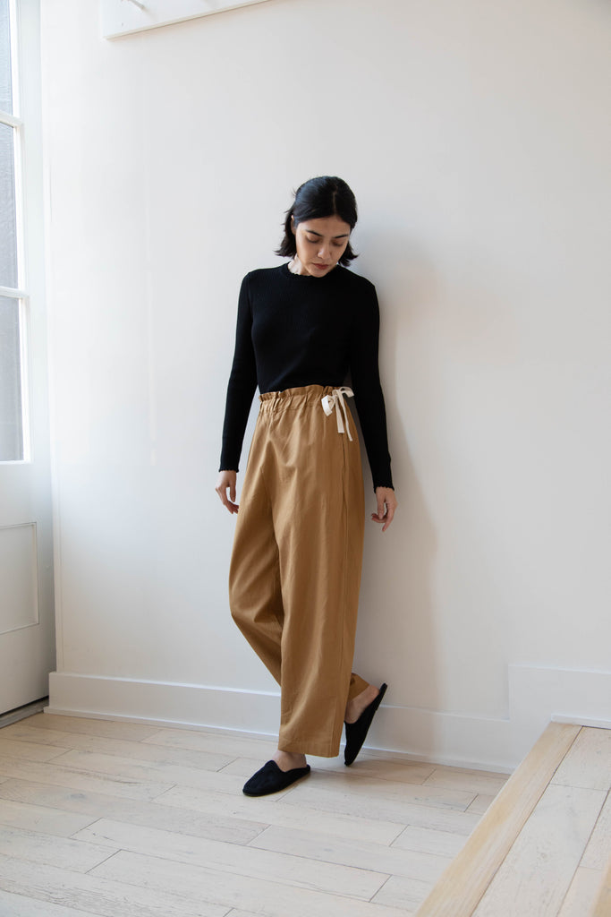 Robe de Peau | Side Tie Pants in Camel