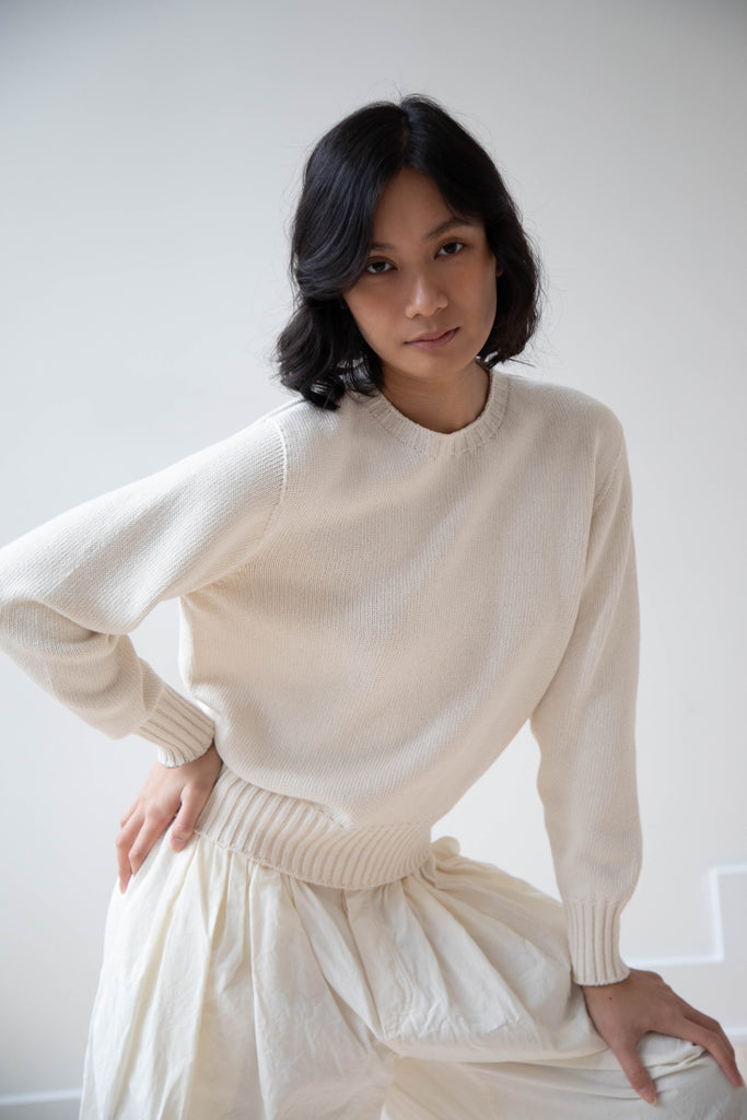 Nothing Written | Piya Cotton Sweater in Ivory