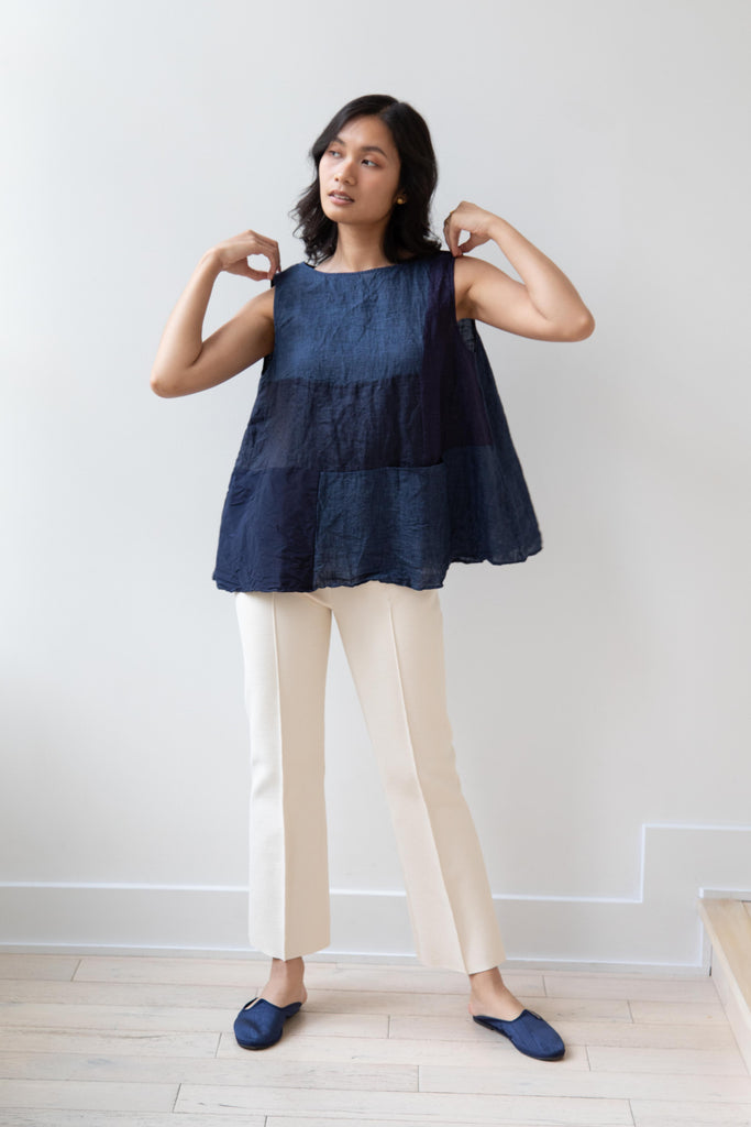 Risa Nakamura | Matsukaze Tank Top in Dark Blue