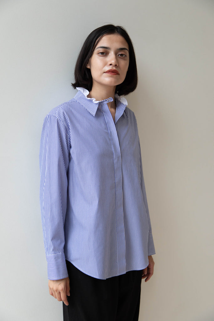 Atlantique Ascoli | Untitled 1 Blouse in Navy Stripe