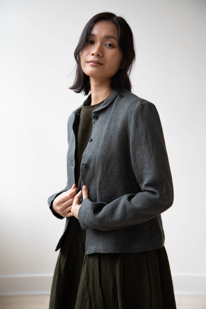 Apuntob | Heavy Linen Jacket in Cemento