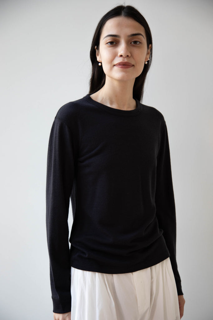 Wright & Doyle | Merino Longsleeve Shirt in Ebony