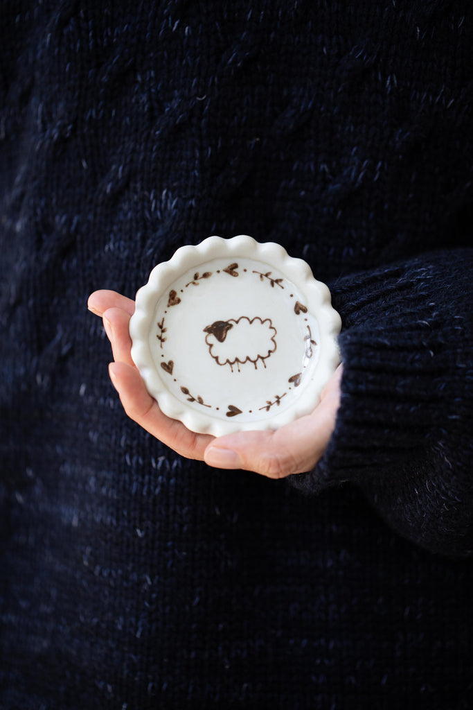 Stephanie Dawn Matthias | Alpine White Sheep Salt Dish
