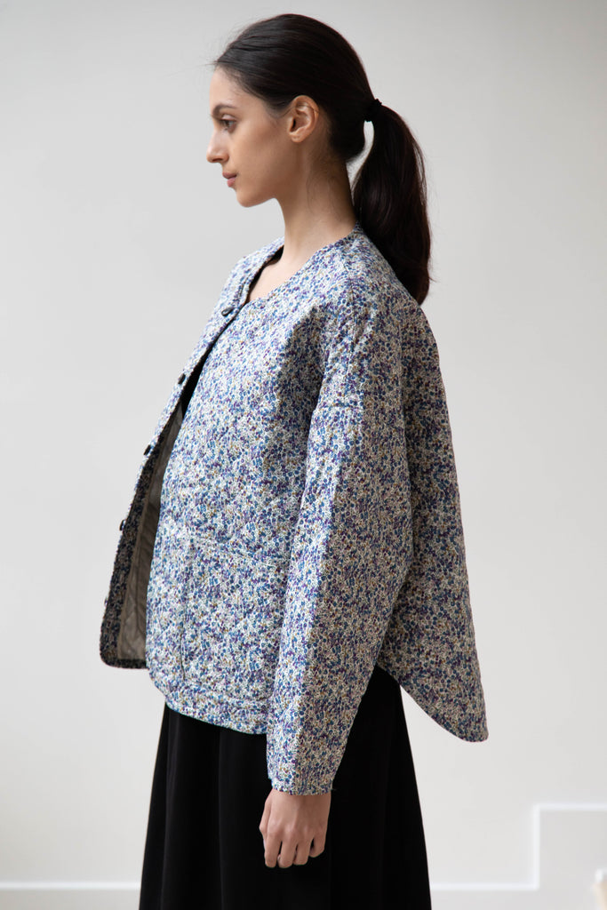 Robe de Peau | Liberty of London Quilted Jacket in Blue