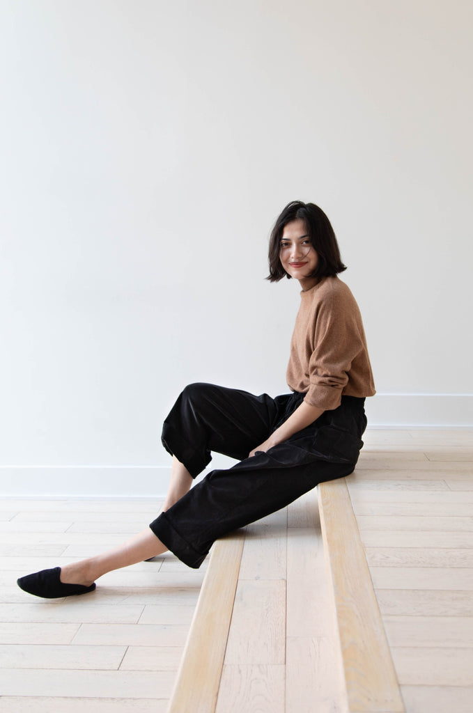 Album di Famiglia | Velvet Bragoni Pants in Slate