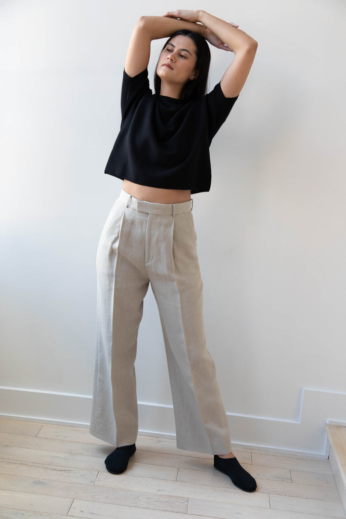 Aton | Linen Straight Leg Pants