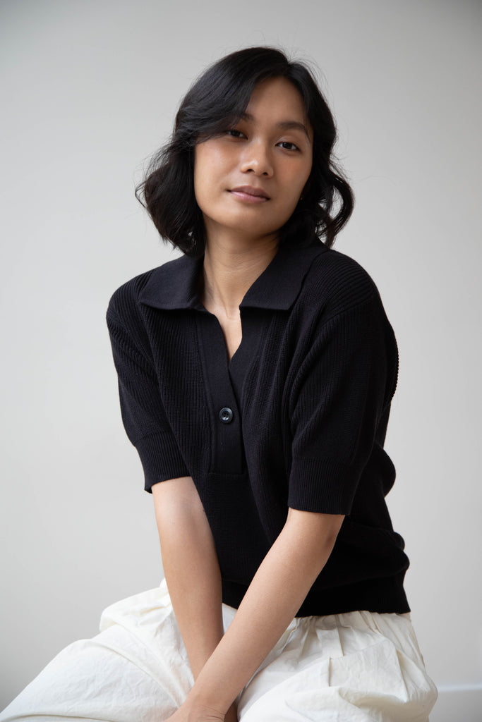 MHL | Single Button Polo in Black
