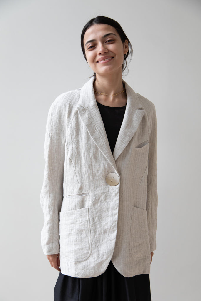 Seventyfive | Peaking Blazer in Oyster