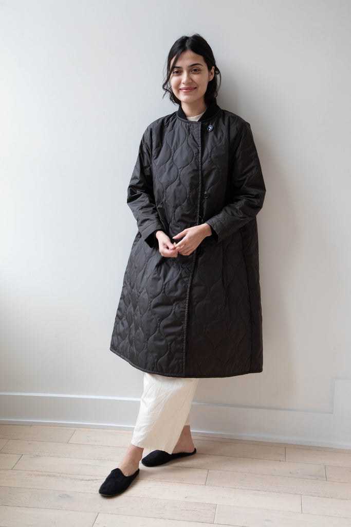 Laboratory | Nylon Quilted Coat in Black