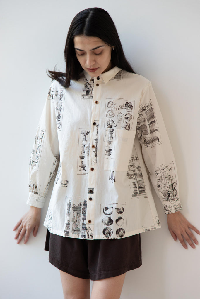 Aleksandr Manamïs | Button Up Shirt in Architectural Ornaments