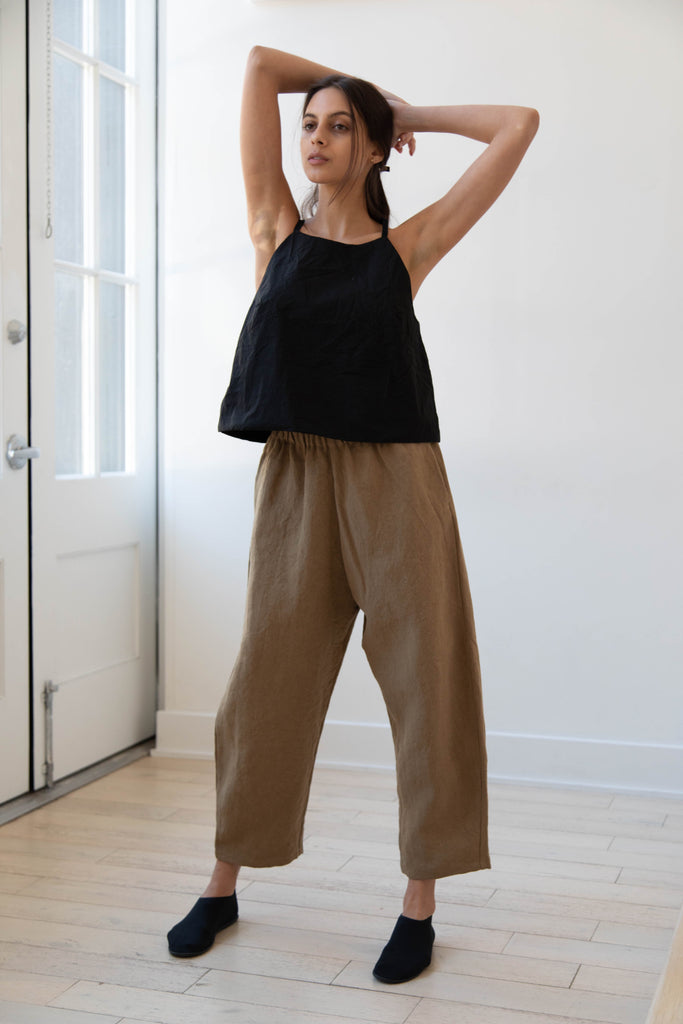 Apuntob | Trousers in Hazelnut Linen