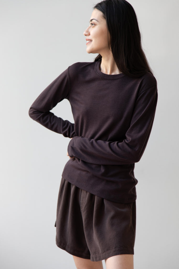 Wright & Doyle | Merino Longsleeve Shirt in Cacao