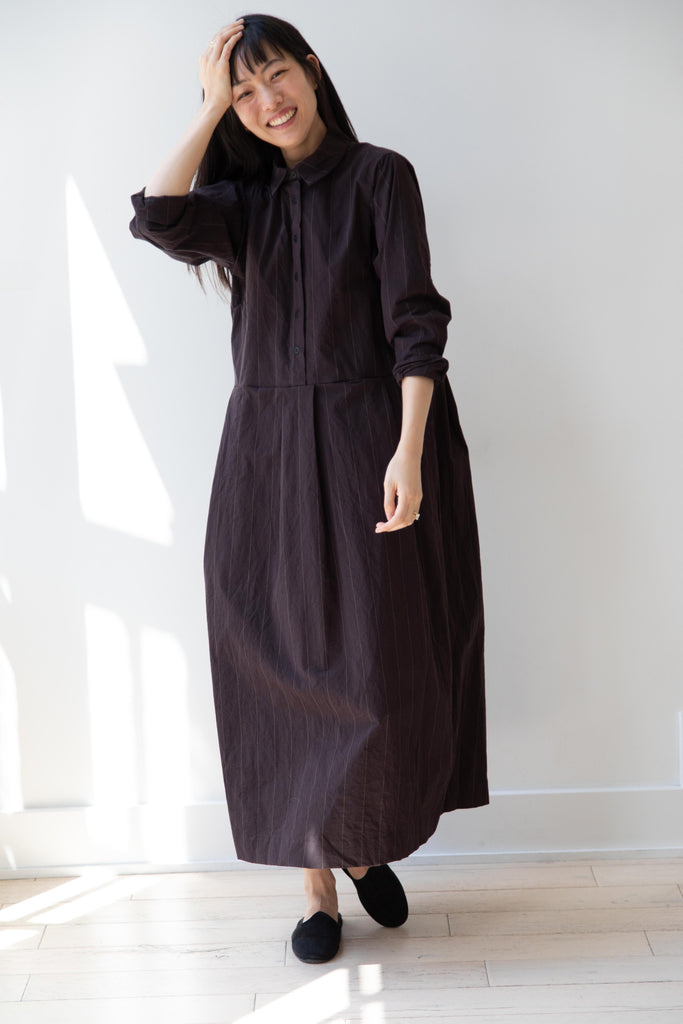 Bergfabel | Wedding Dress in Eggplant Stripe