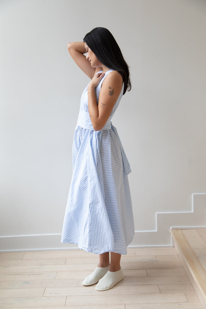 Bergfabel | Apron Dress in Striped Cotton