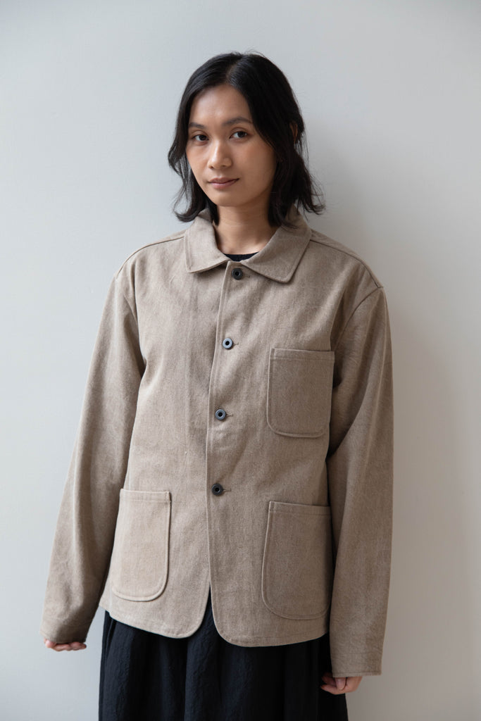 Evan Kinori | Three Pocket Jacket in Walnut Denim