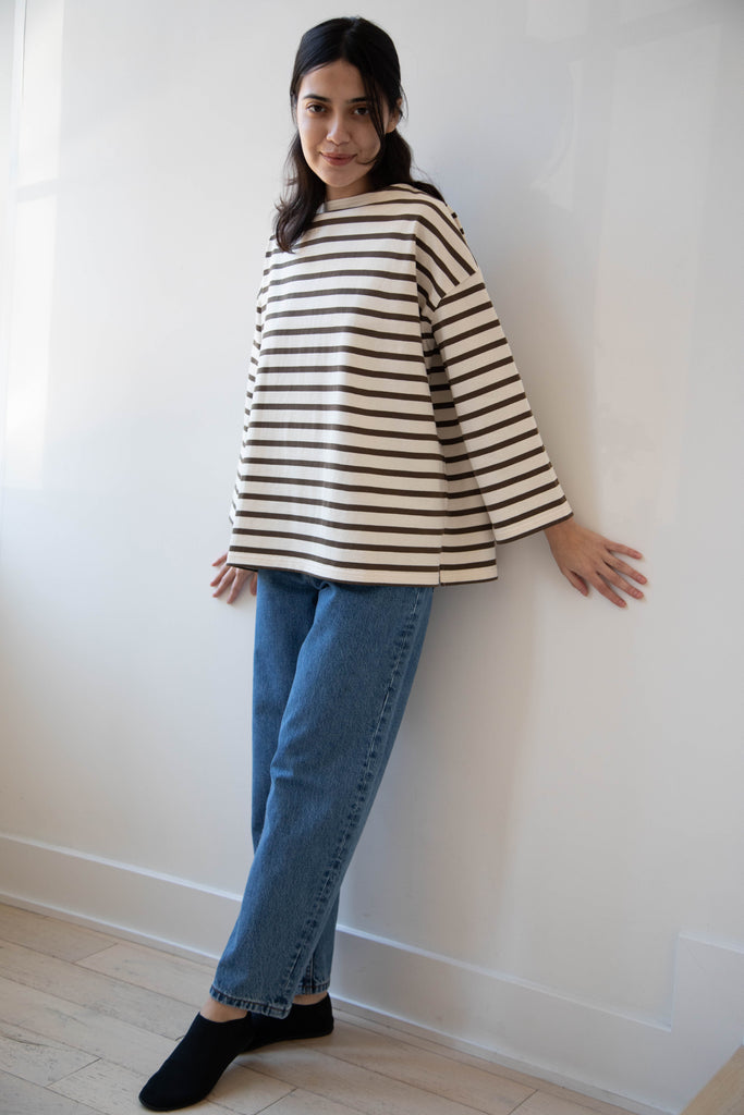 Laboratory | Derabe Striped Pullover in Khaki