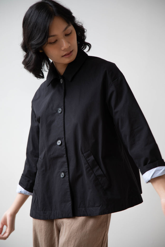 Bergfabel | Uli Jacket in Black Cotton