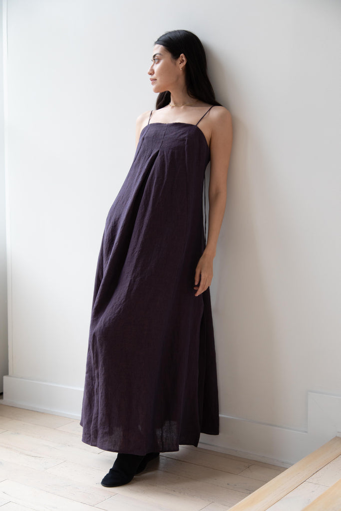 Seventyfive | Long Slip Dress in Plum