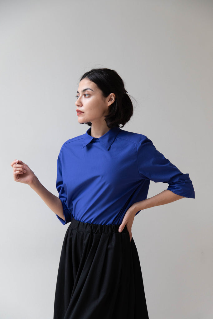 Atlantique Ascoli | Untitled 2 Blouse in Deep Blue