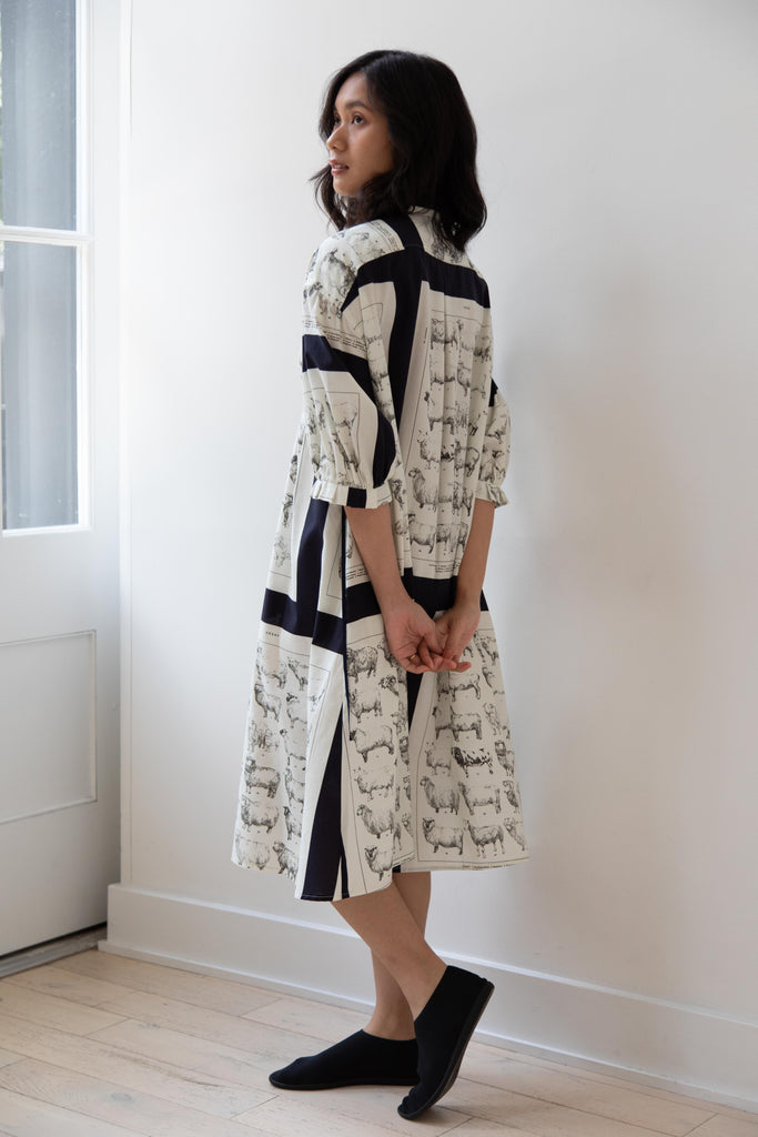 Aseedonclöud | Sheep Scarf Shirt Dress