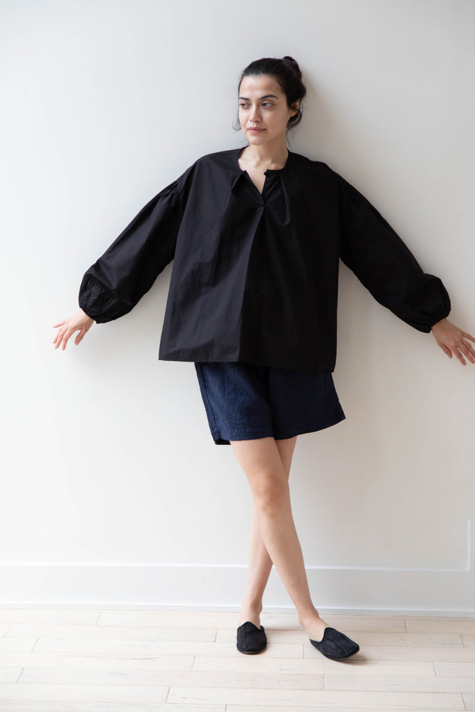 Gauze | Modernist Blouse in Black