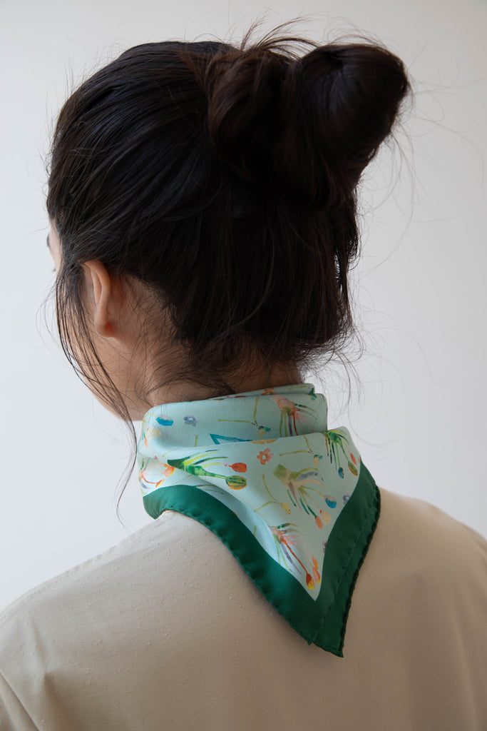 Lettie Briggs | Silk Bandana in Floral Cutout