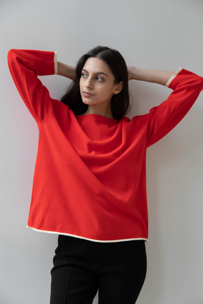 Laboratory | Knit Pullover in Red