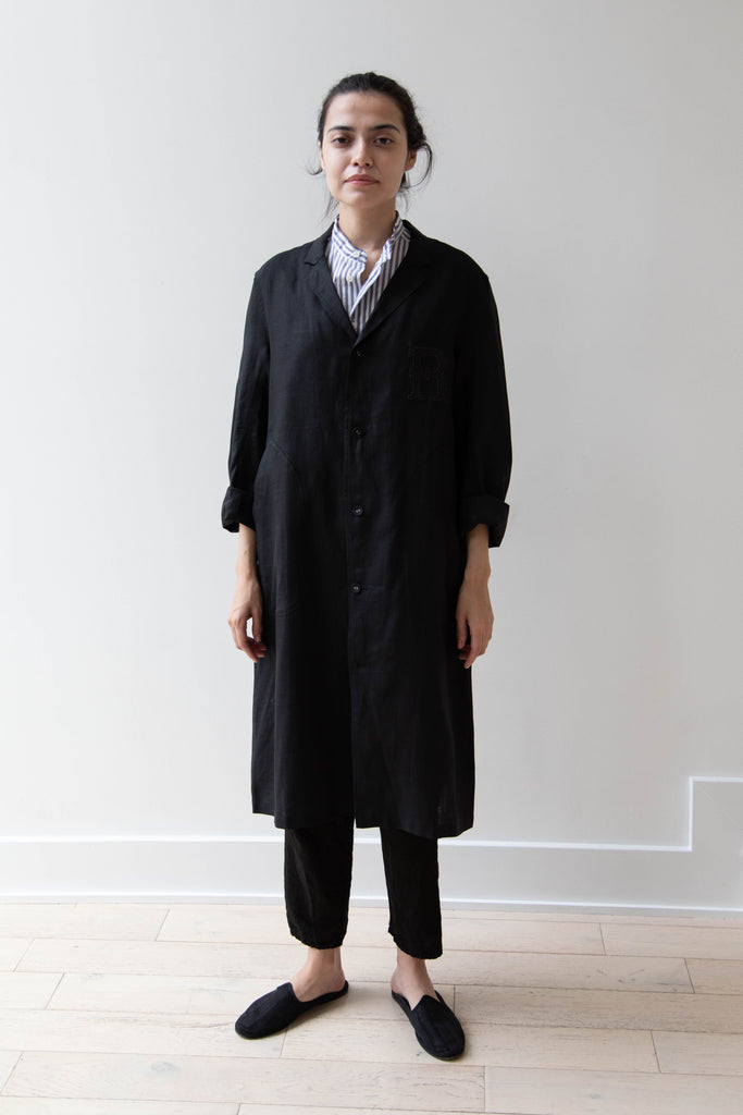 Old Man's Tailor | Embroidered Work Coat Black