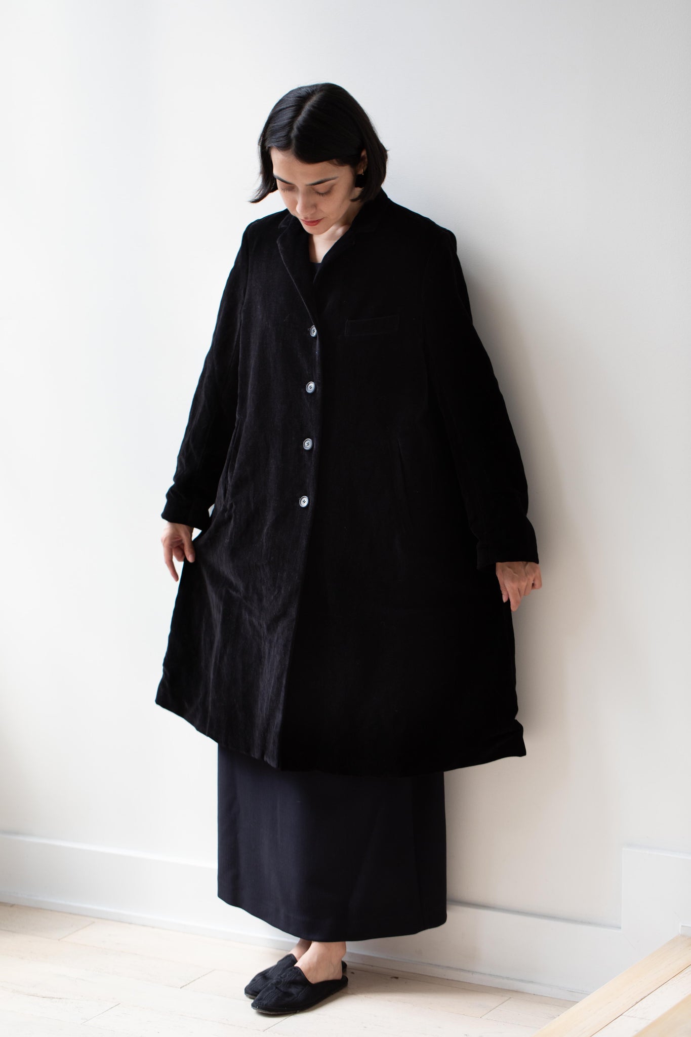 Bergfabel | Farmer Coat in Black Velvet