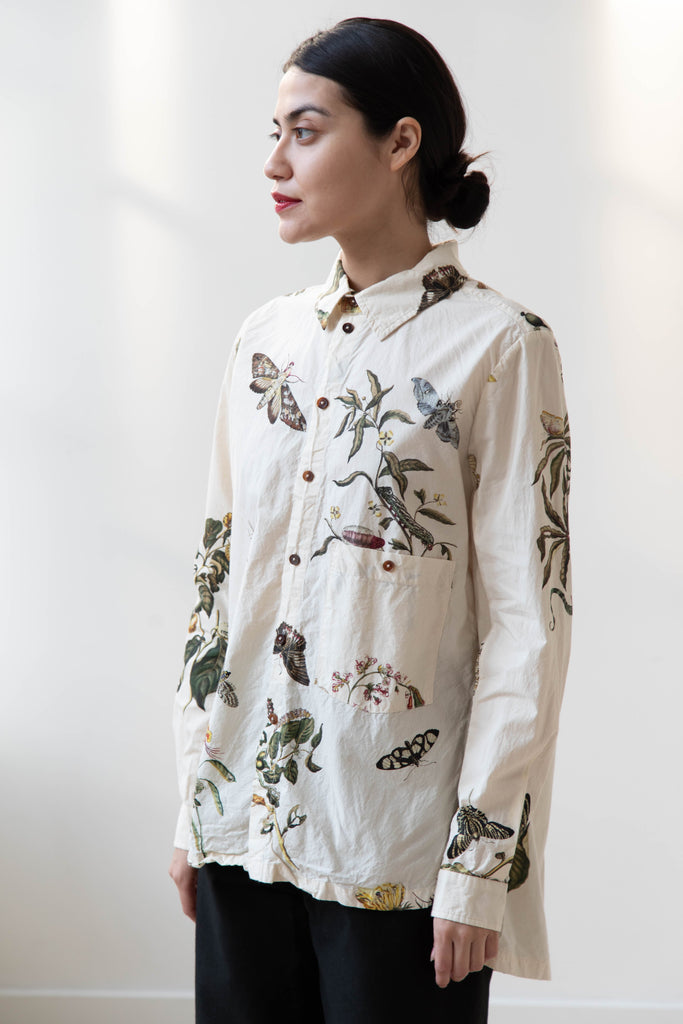 Aleksandr Manamïs | Slit Detail Top in Botanical