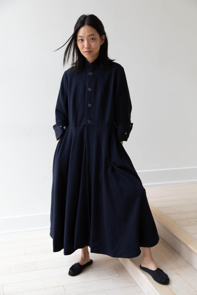 Maku | Keats Coat in Indigo Wool
