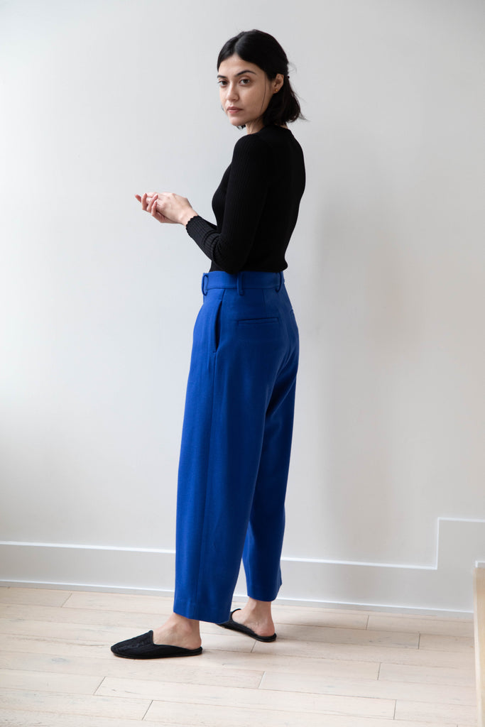 Arts & Science | One Tuck Wide Trousers in Blue