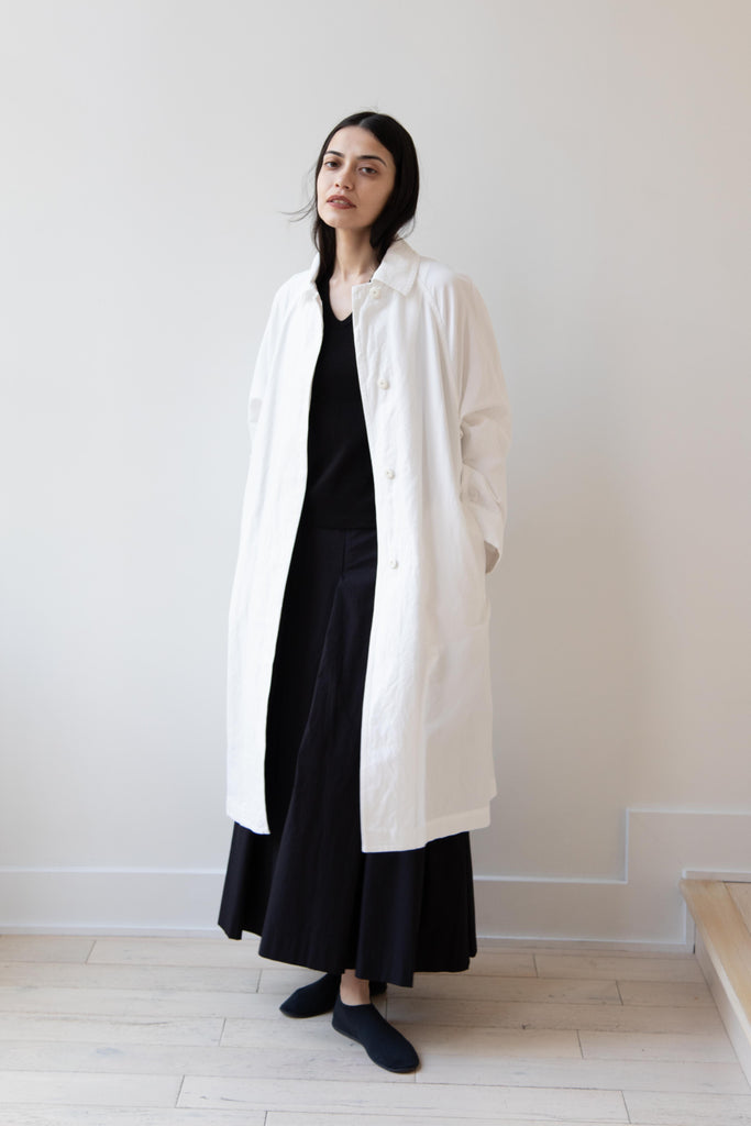 Arts & Science | Bal Collar Coat in Off White Cotton Linen