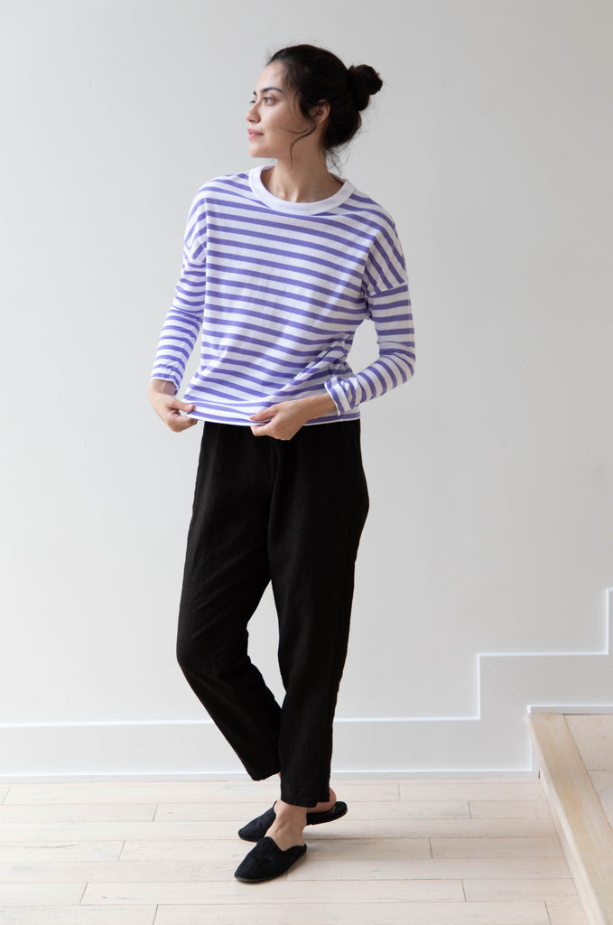 Old Man's Tailor | Drop Shoulder Stripe Top in Lavender