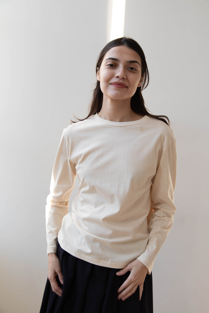 Antipast | Organic Cotton Longsleeve T-shirt in Ivory