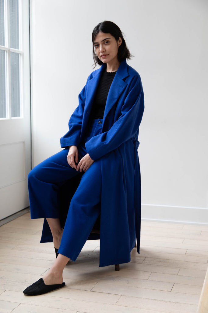 Arts & Science | Drawstring Robe Coat in Blue