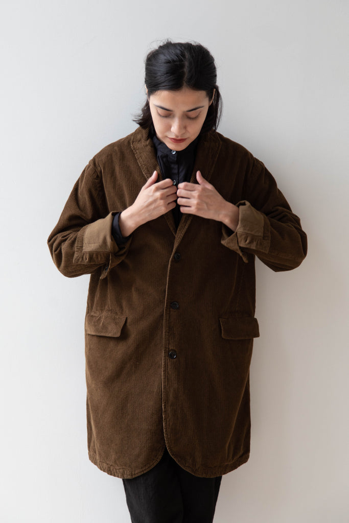 Vas-y Lentement | Tailored Long Jacket in Brown