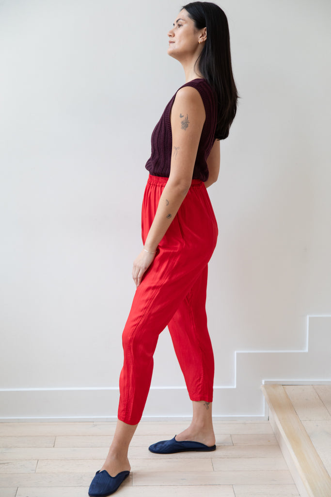 Gallego Desportes | Tapered Trouser in Poppy Twill