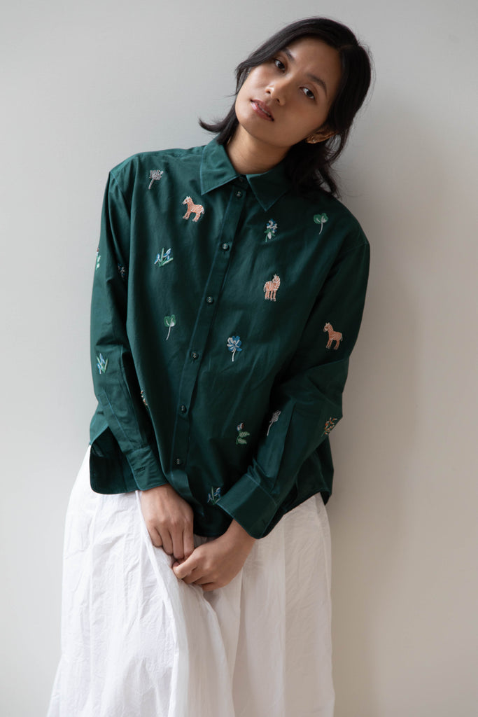 Laïte | Camphor Shirt in Zebra Garden