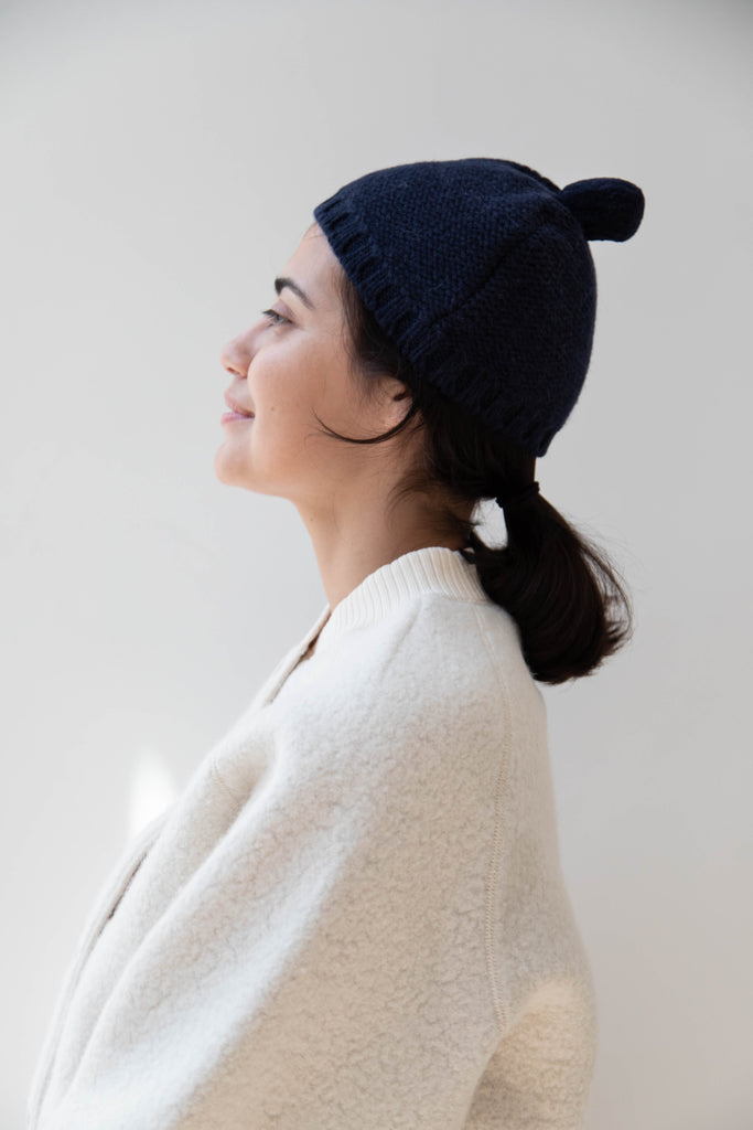 Nothing Written | Alpaca Knit Beanie in Navy