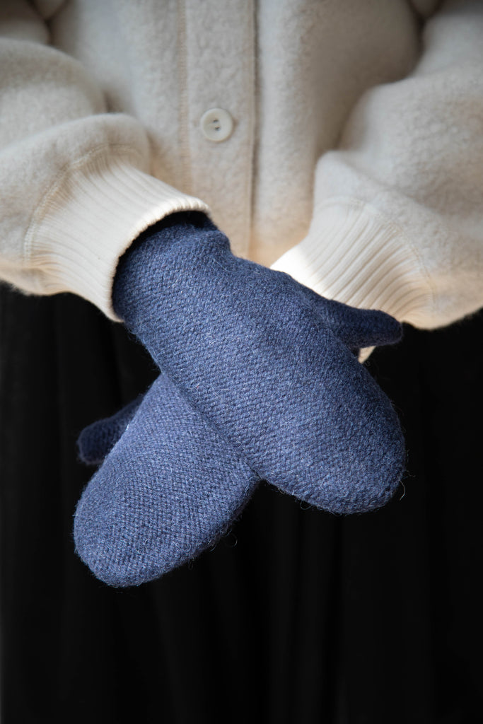 Nothing Written | Alpaca Knit Mittens in Navy