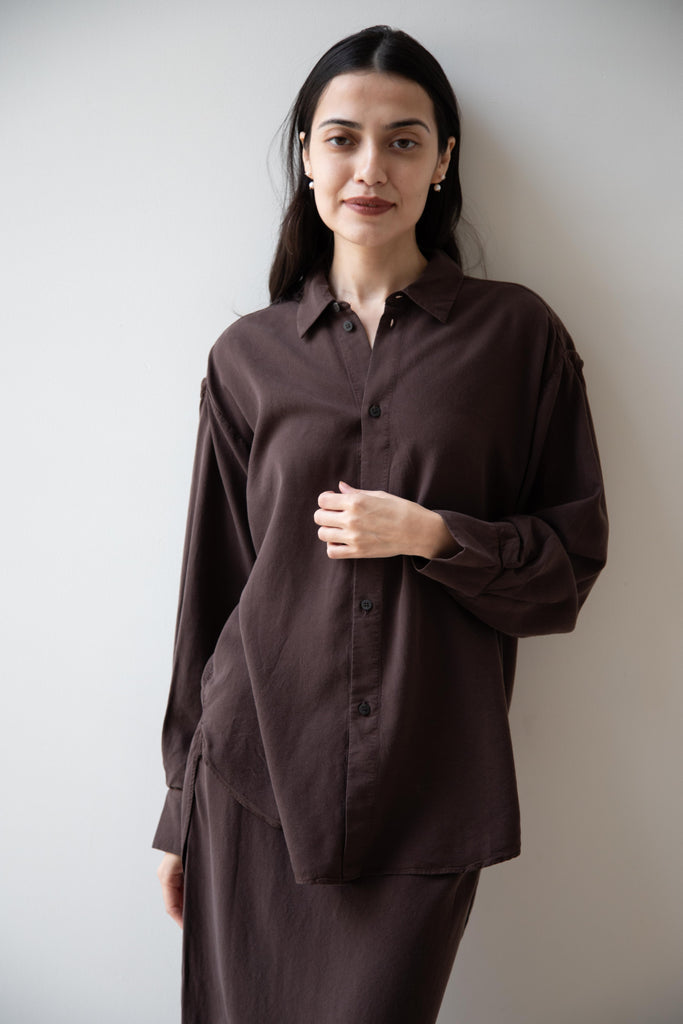 Wright & Doyle | Hand Tie Shirt in Cacao
