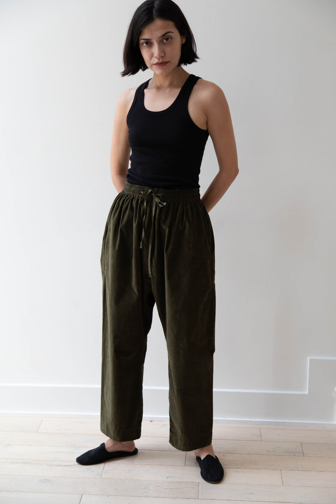 Album di Famiglia | Velvet Braghe Pants in Olive