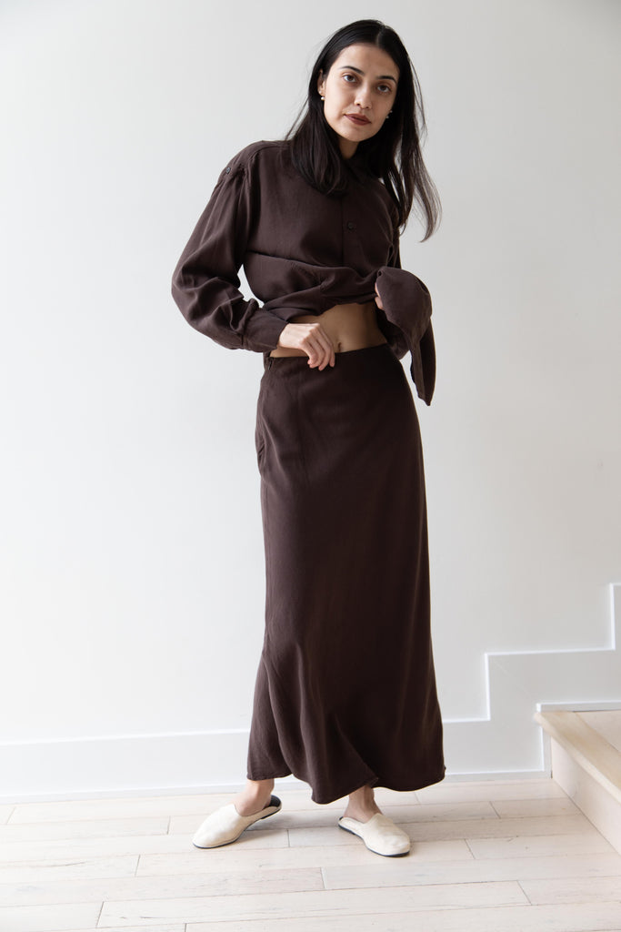 Wright & Doyle | Bias Skirt in Cacao