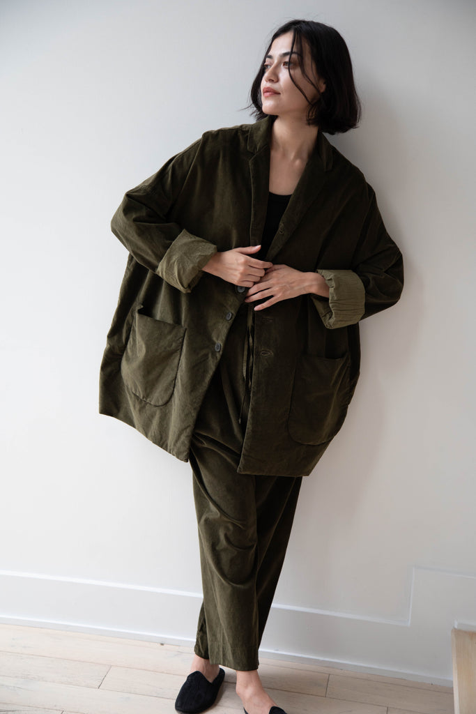 Album di Famiglia | Velvet Big Blazer in Olive