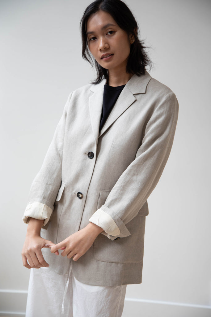 Margaret Howell | Patch Pocket Blazer in Natural