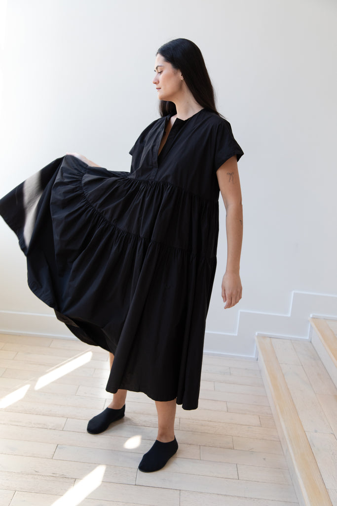 Fabiana Pigna | Altamira Dress in Black Cotton
